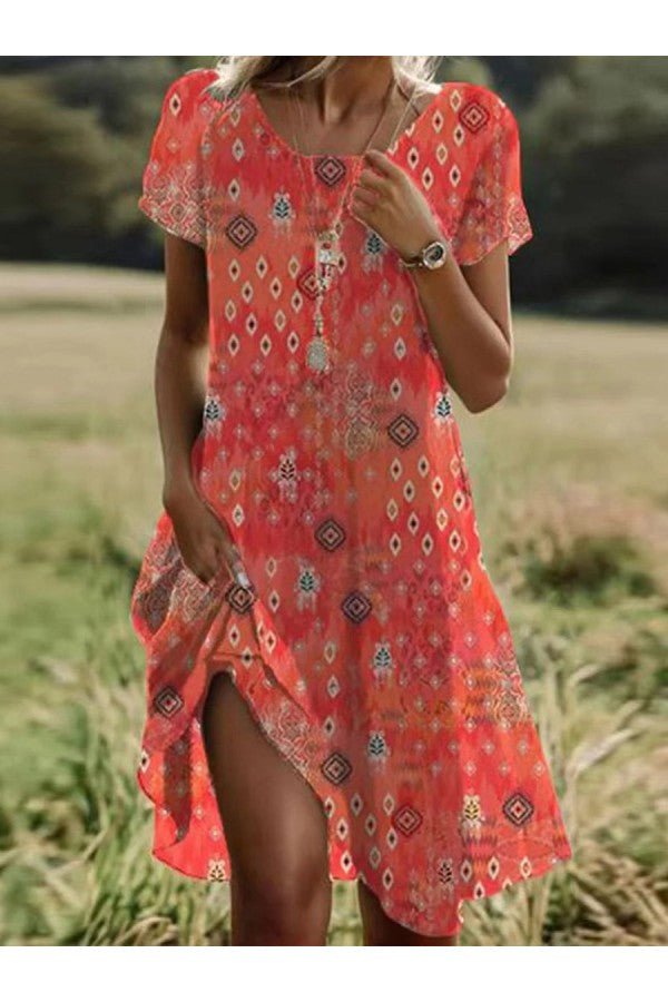 Sierra-Tribal Print Summer Dress