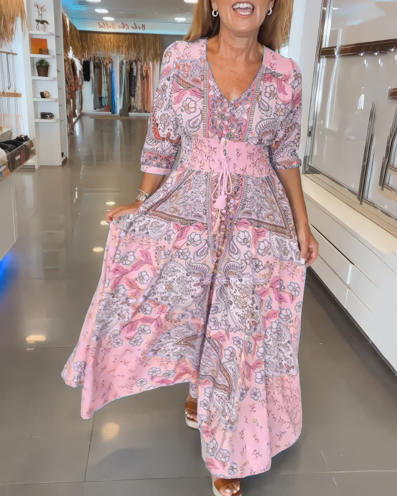 Amarilla-Boho Bloom Maxi Dress