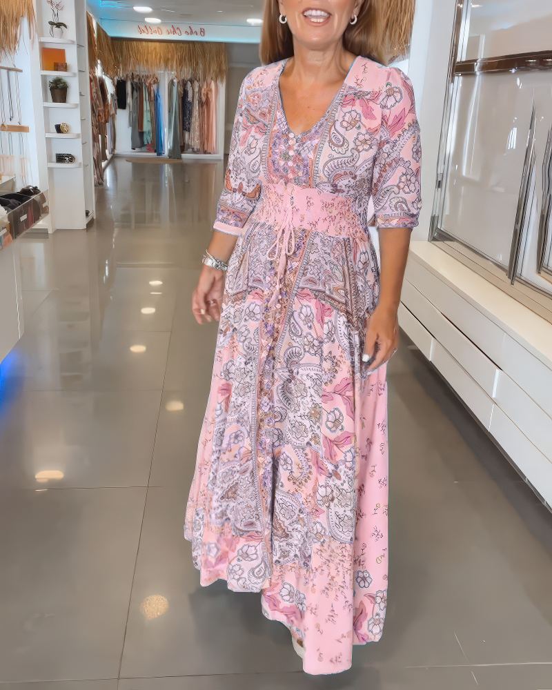 Amarilla-Boho Bloom Maxi Dress