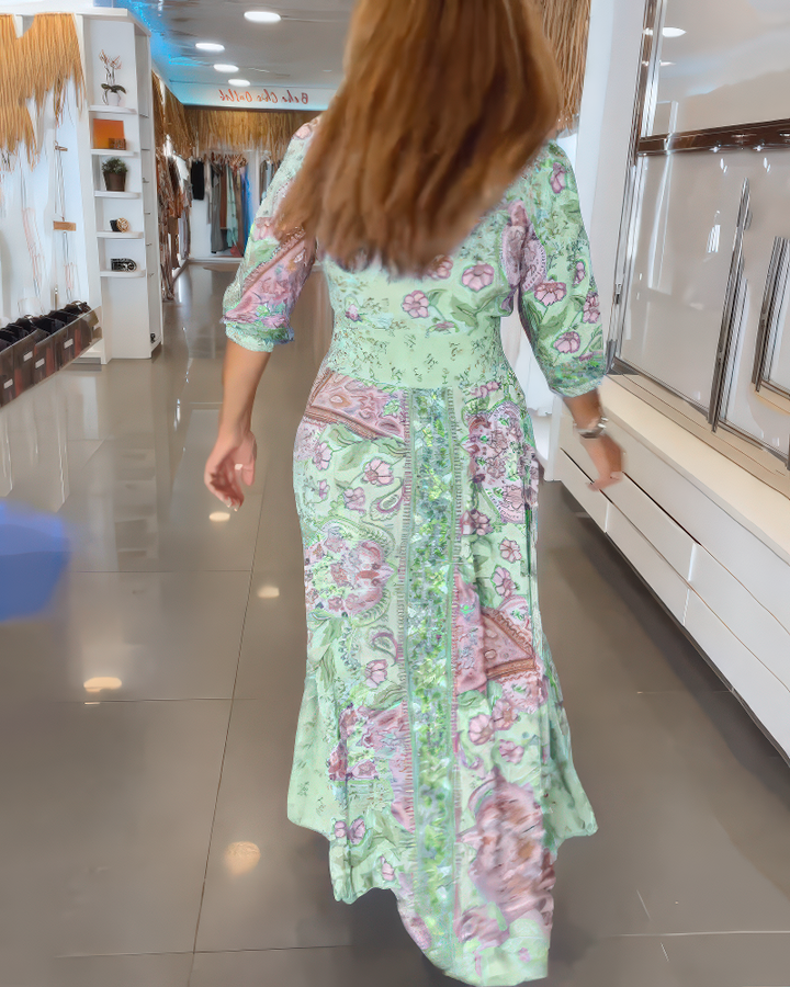 Amarilla-Boho Bloom Maxi Dress