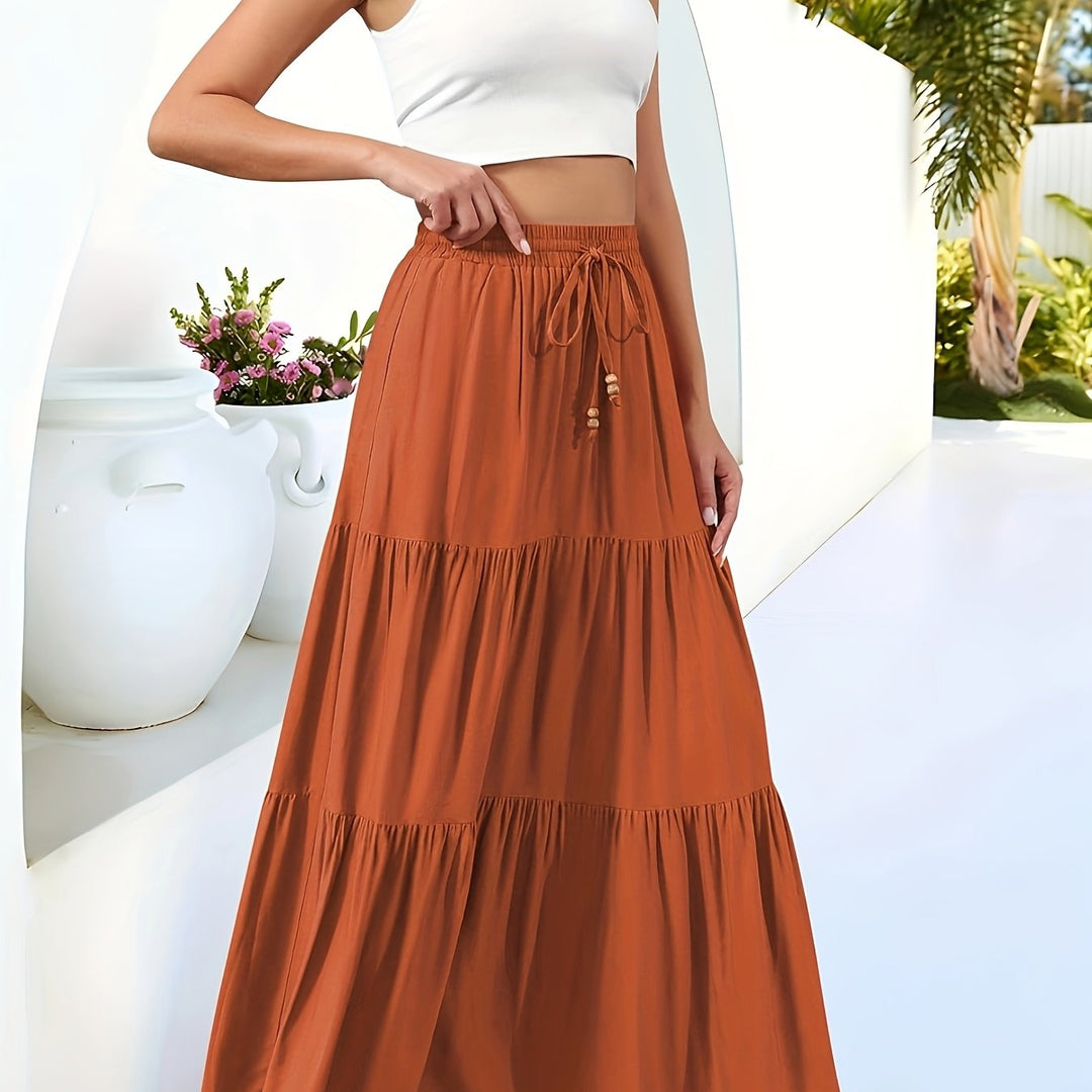 Jasmine – Drawstring Tier Maxi Skirt