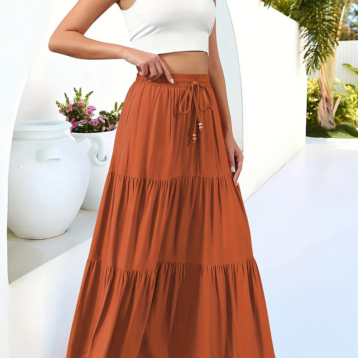 Jasmine – Drawstring Tier Maxi Skirt