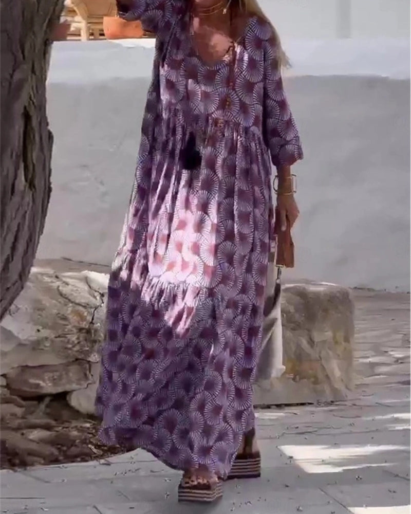 Esla - Boho Breeze Tiered Maxi Dress