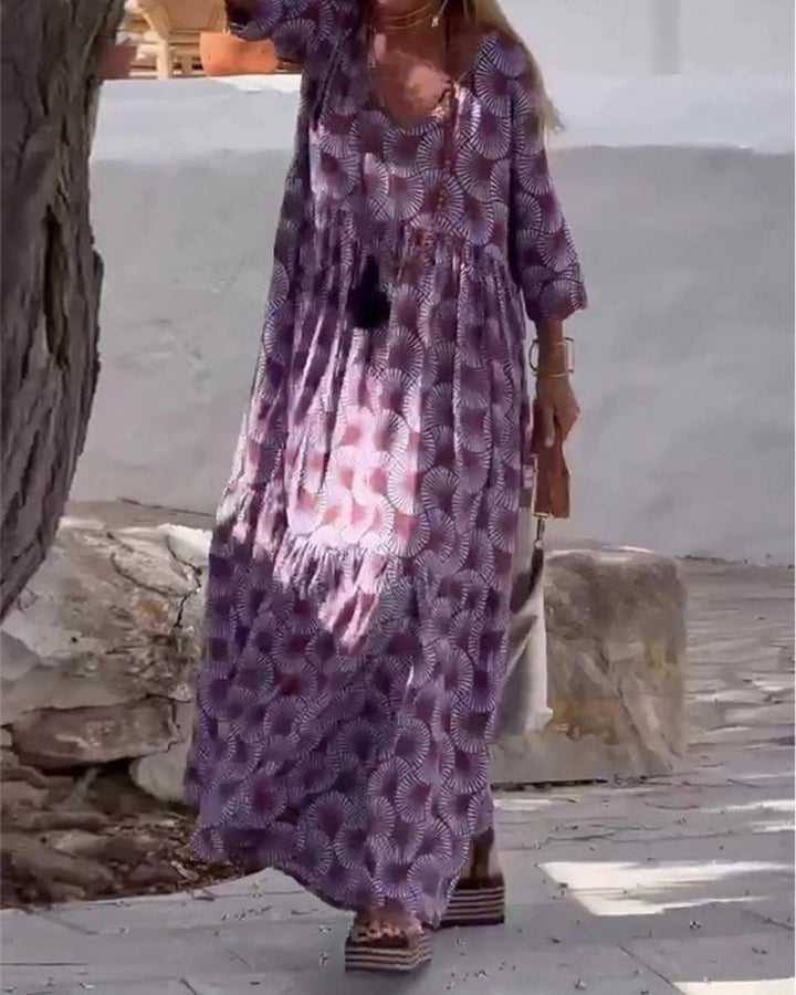 Esla - Boho Breeze Tiered Maxi Dress