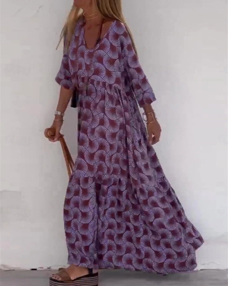 Esla - Boho Breeze Tiered Maxi Dress