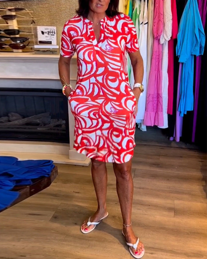 Avery – Printed Everyday Polo Dress