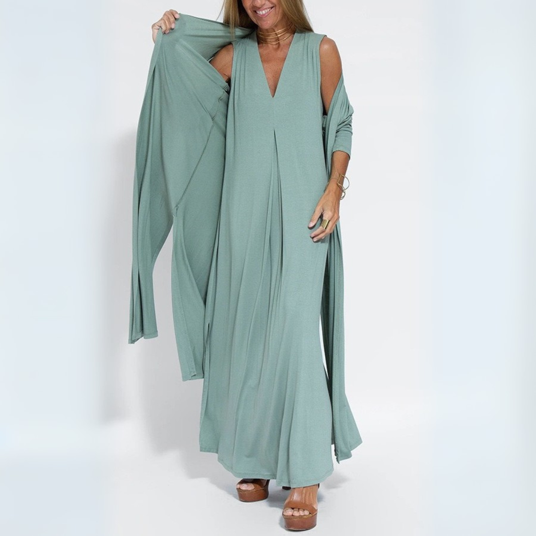 Serena - Maxi Dress + Free Cardigan