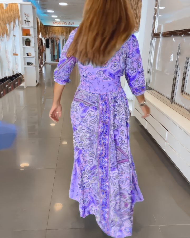 Amarilla-Boho Bloom Maxi Dress
