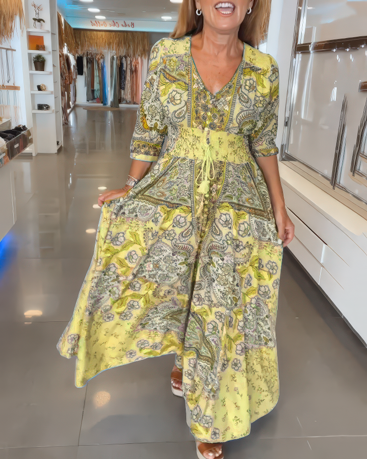Amarilla-Boho Bloom Maxi Dress