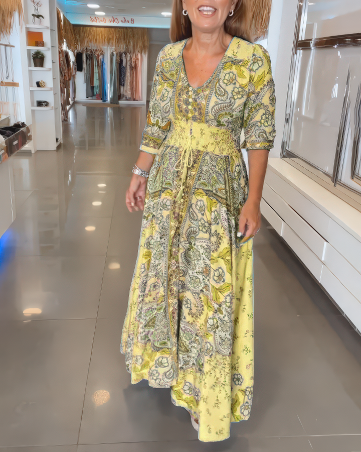 Amarilla-Boho Bloom Maxi Dress