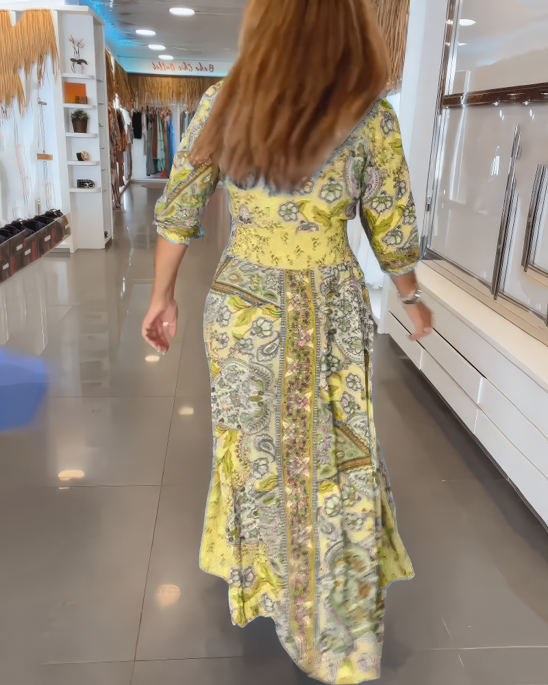 Amarilla-Boho Bloom Maxi Dress
