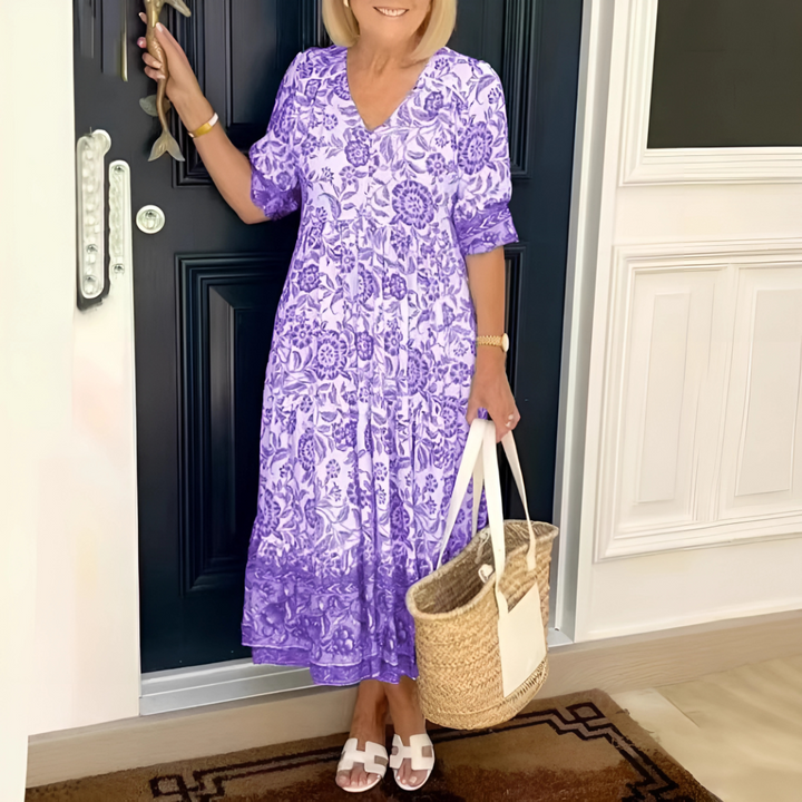 Eleanor – Boho Print Midi Dress