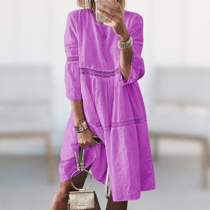 Lily-Grace Eyelet Midi Dress