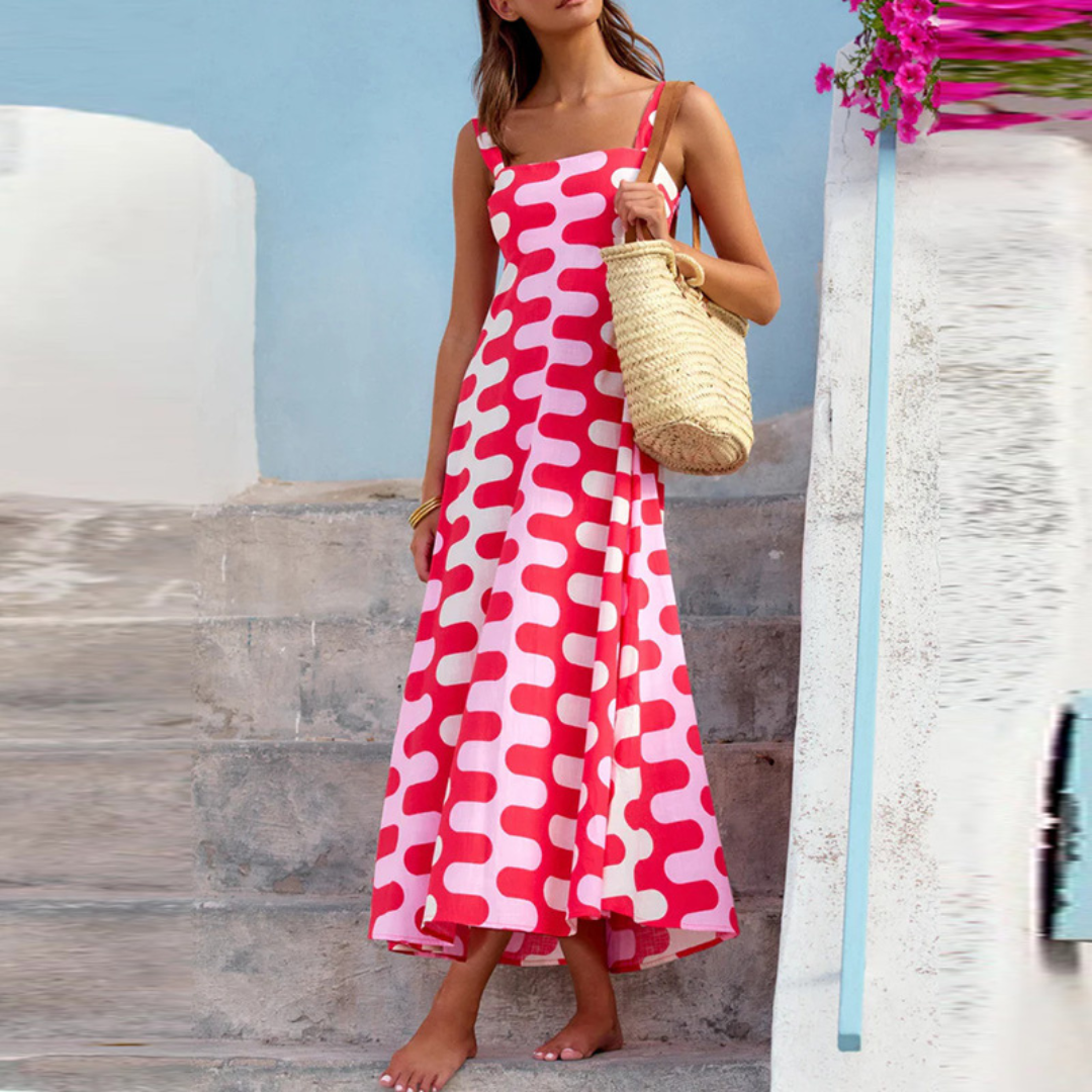 Vera – Sleeveless Printed Maxi Dress