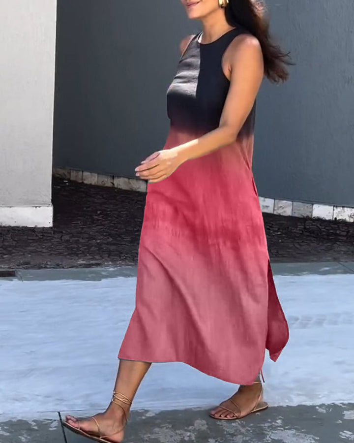 Camila – Ombre Sleeveless Midi Dress