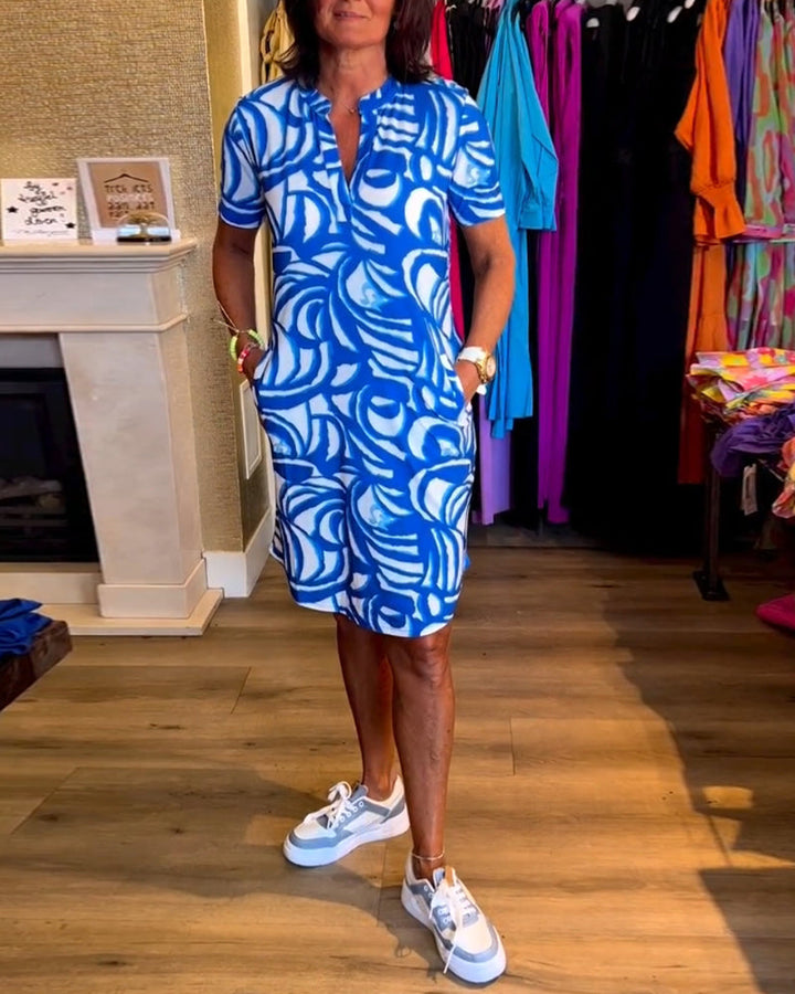 Avery – Printed Everyday Polo Dress