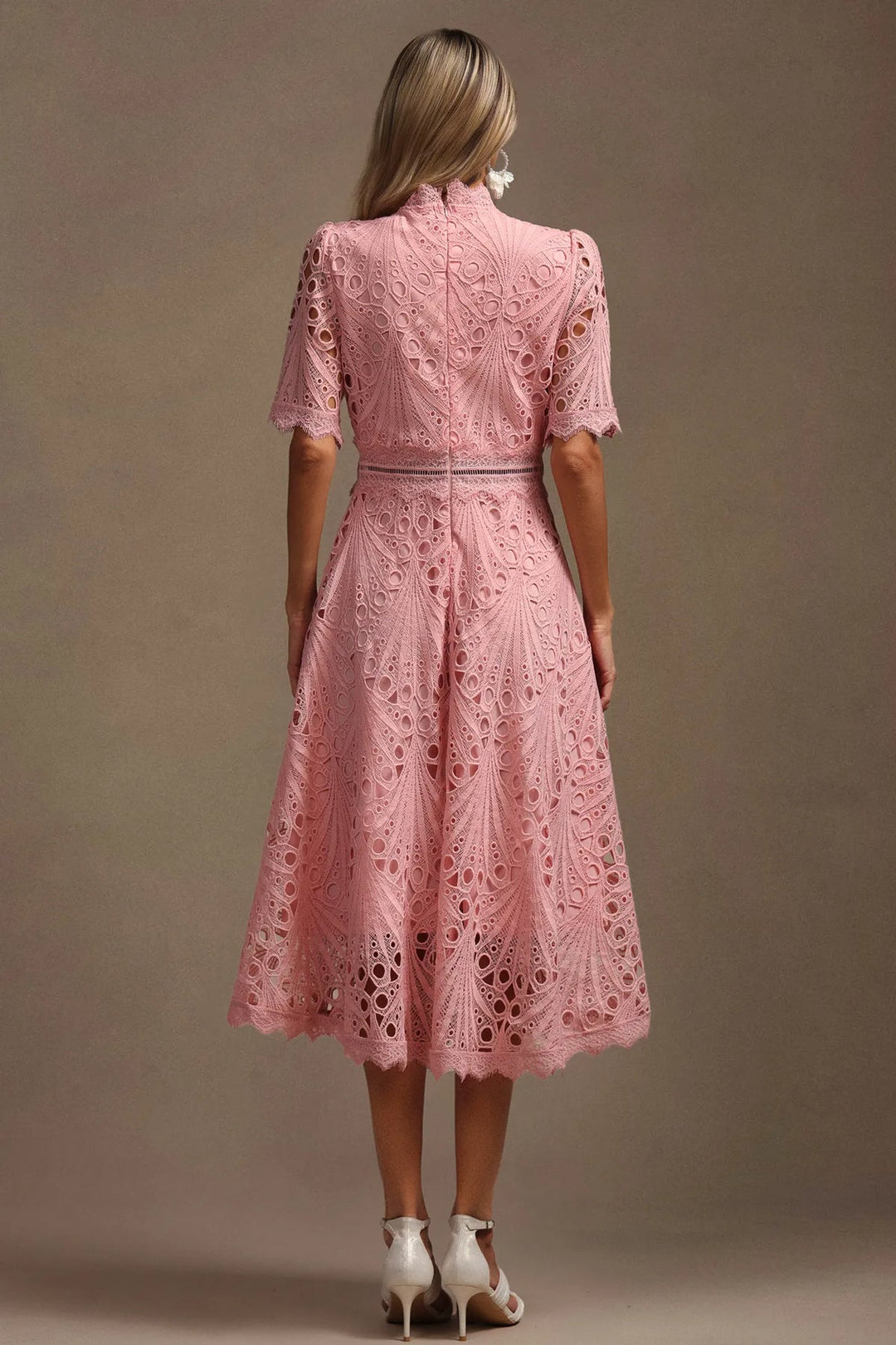 Carmen – Embroidered Lace Midi Dress