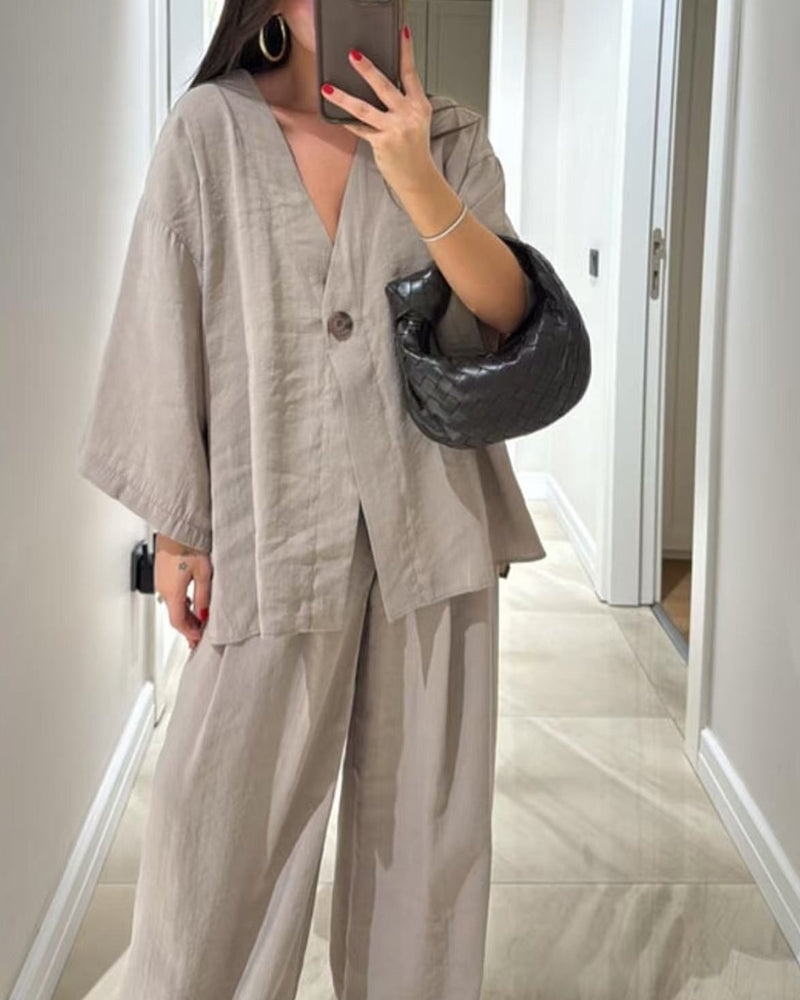 Inès - Relaxed Wide-Leg Co-ord Set