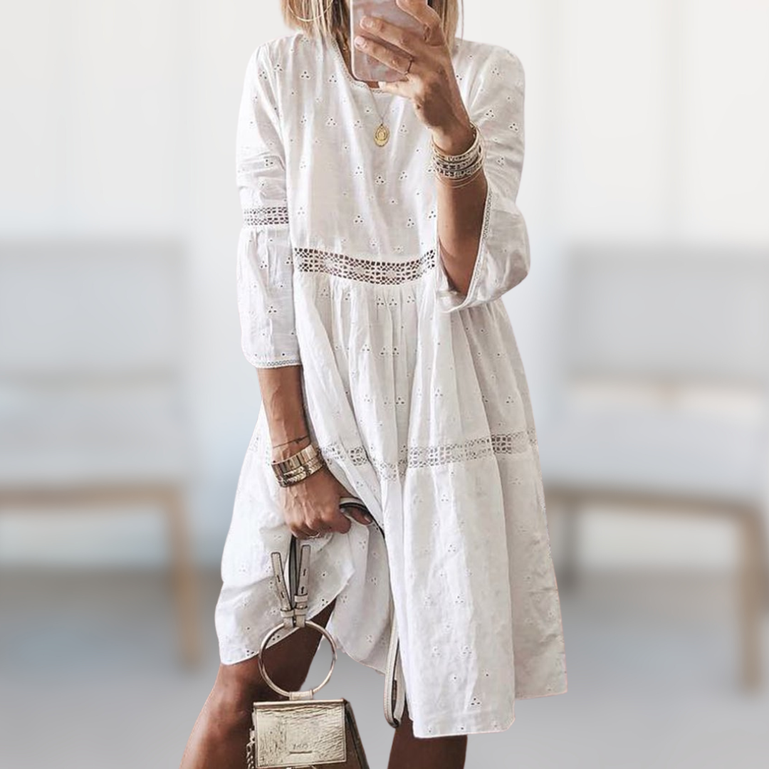 Lily-Grace Eyelet Midi Dress