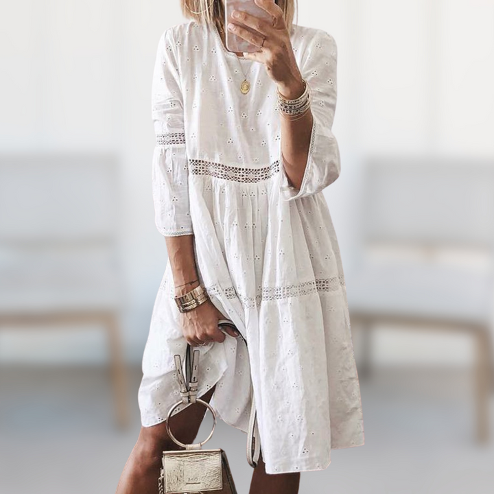 Lily-Grace Eyelet Midi Dress