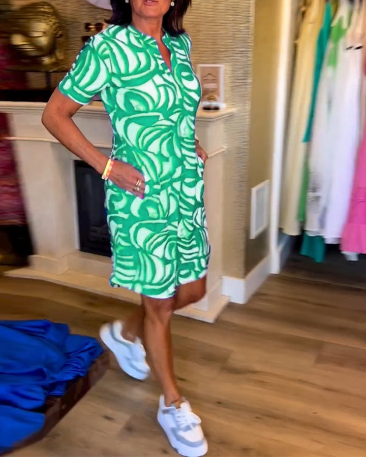 Avery – Printed Everyday Polo Dress