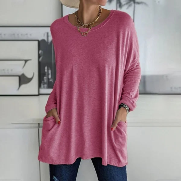 Lydia – Soft Knit Longline Pocket Top