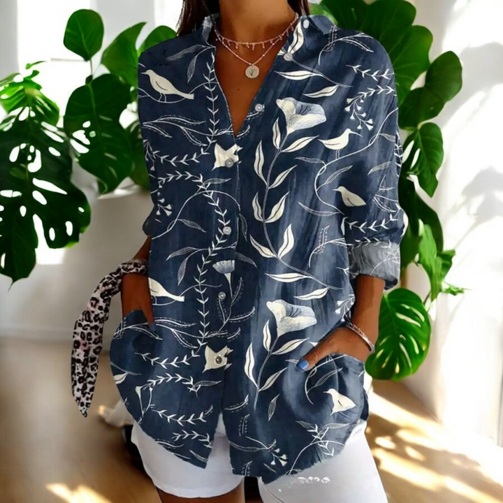 Isabelle – Floral Button Blouse