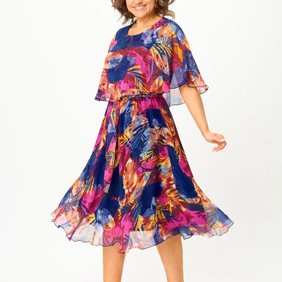 Isla-Breeze Chiffon Midi Dress