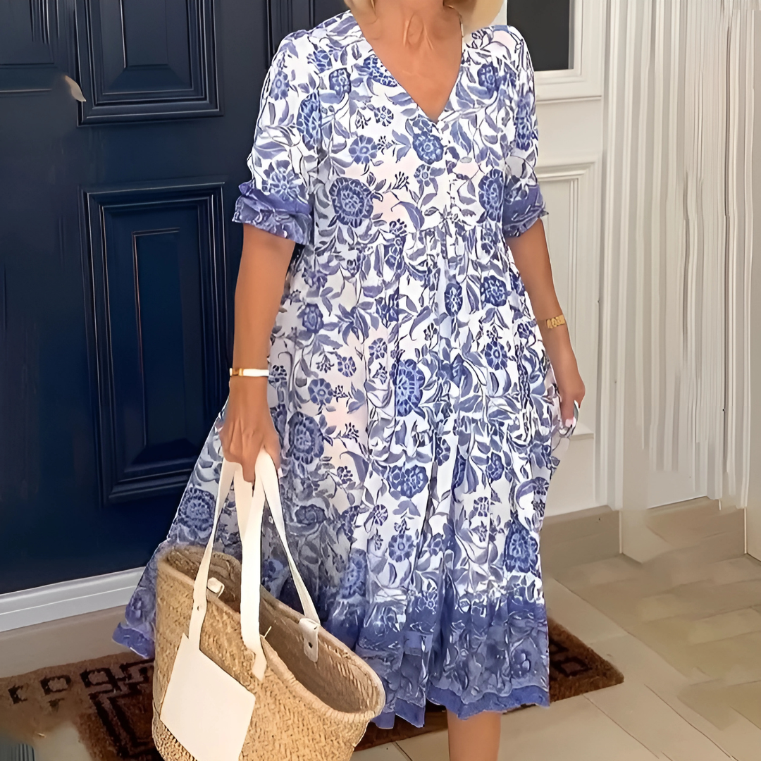 Eleanor – Boho Print Midi Dress
