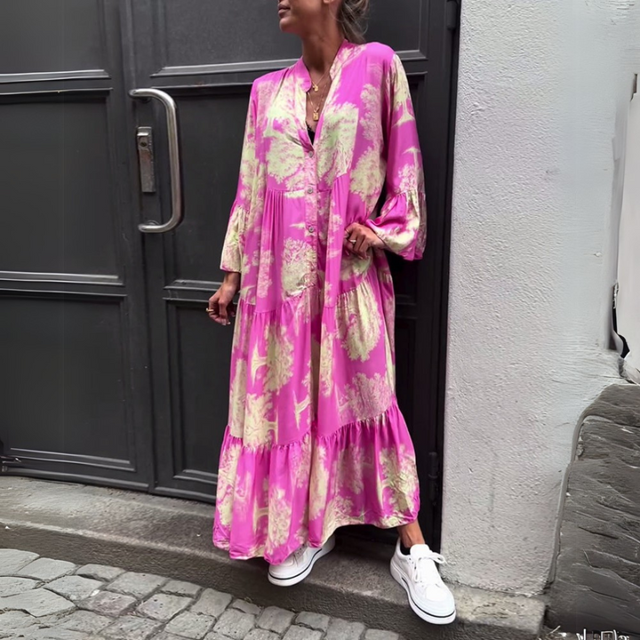 Isla-Watercolour Maxi Dress