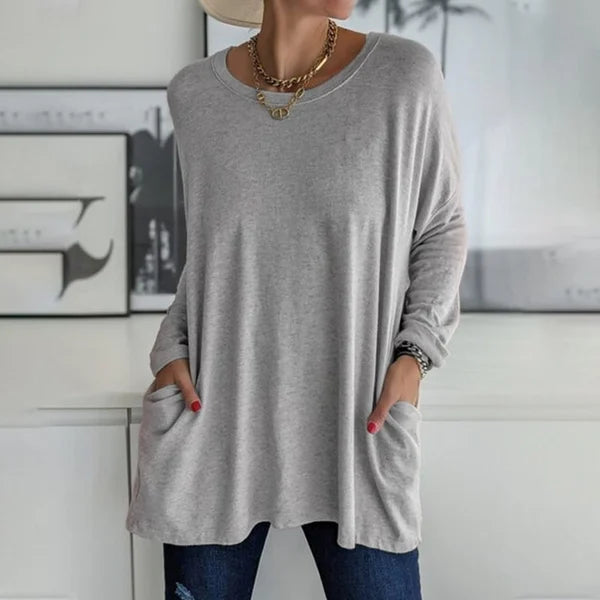 Lydia – Soft Knit Longline Pocket Top