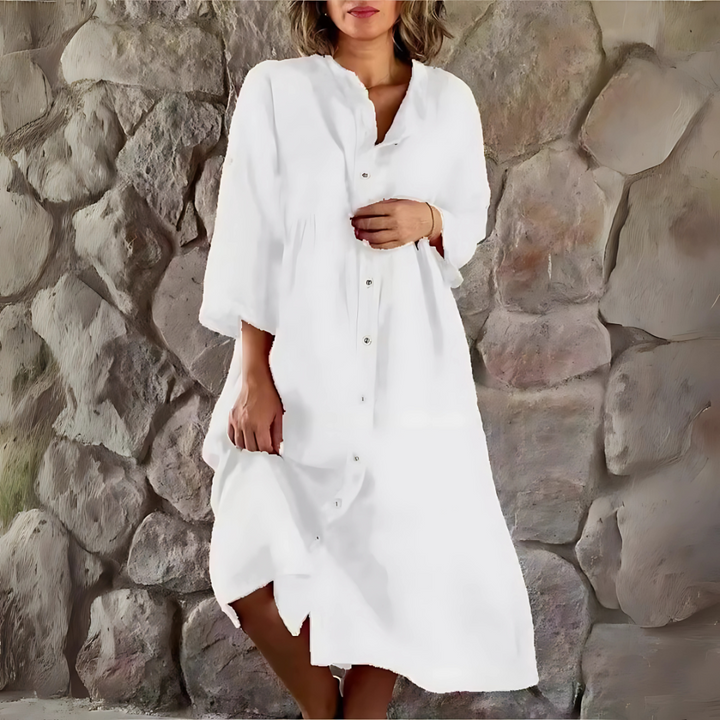 Mira - Oversized Button-Up Shirt Dress