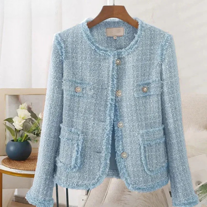Colette - Textured Pearl-Button Jacket