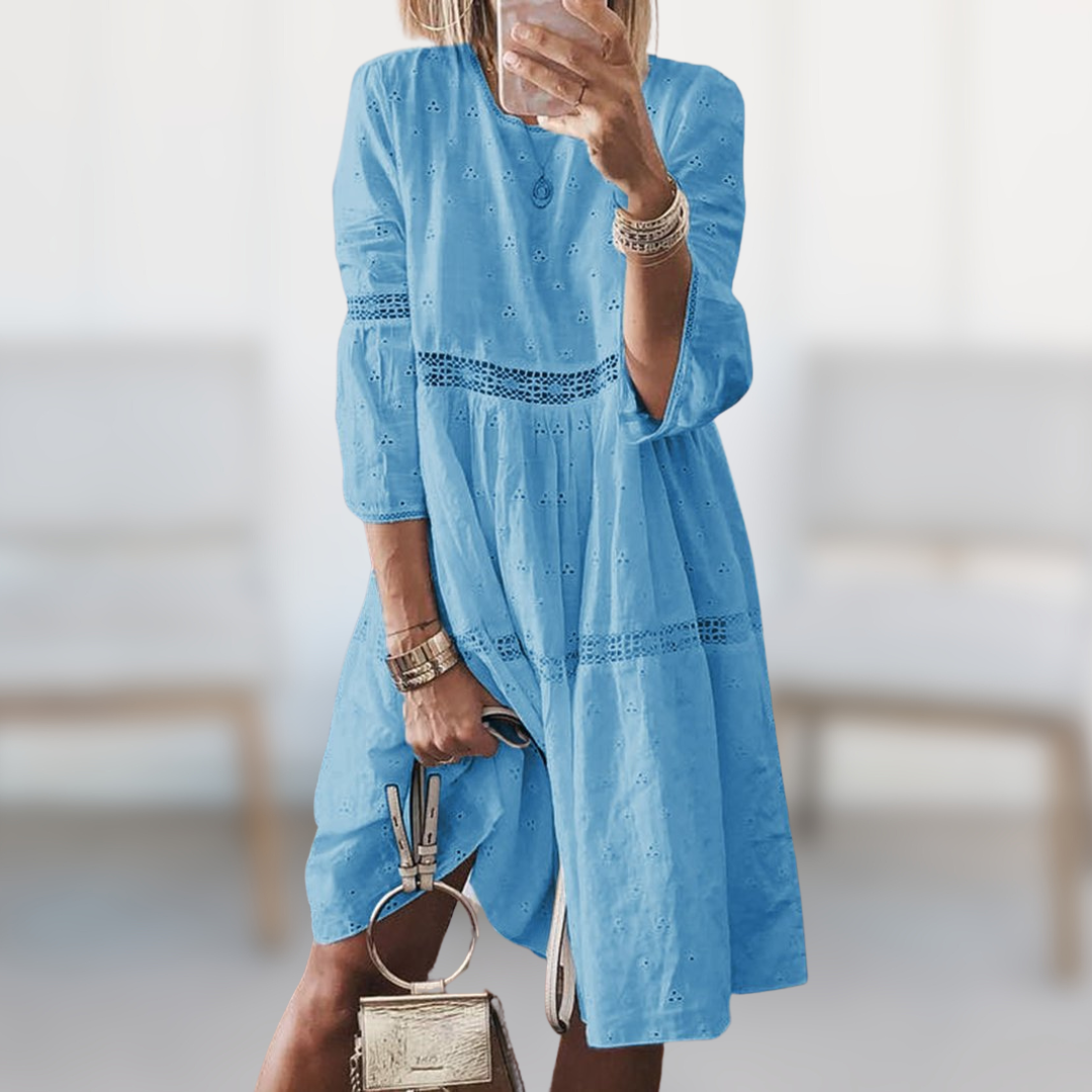 Lily-Grace Eyelet Midi Dress