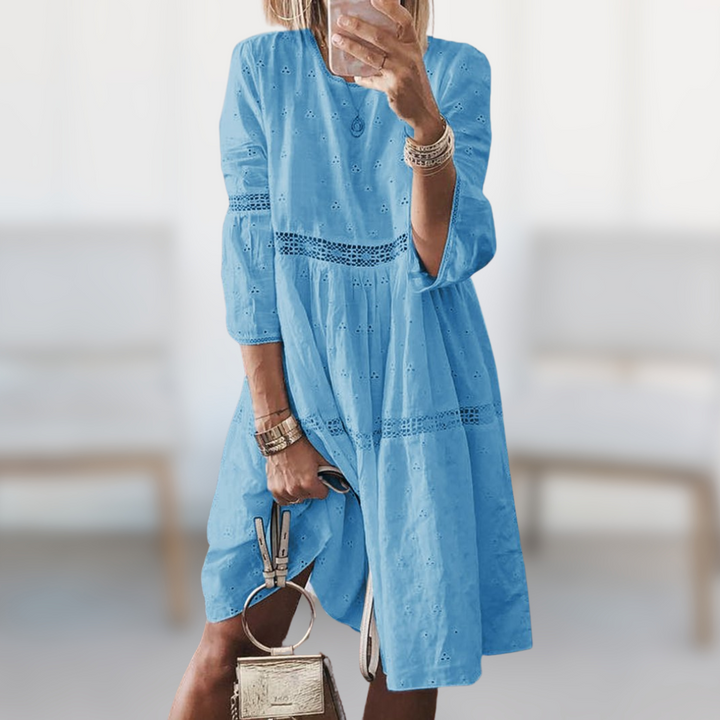 Lily-Grace Eyelet Midi Dress