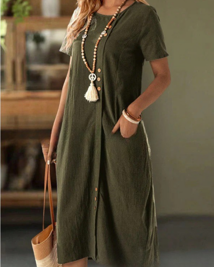Grace – Casual Side-Button Day Dress