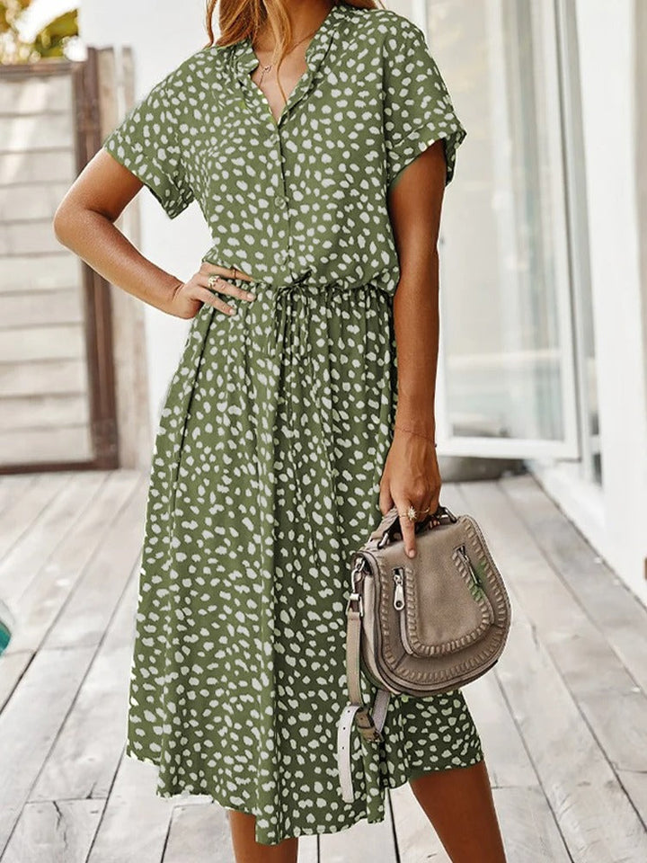 Rosa-Button-Down Midi Dress