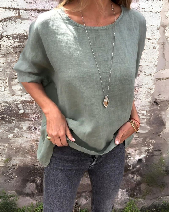 Wren – Rolled Sleeve Relaxed Top
