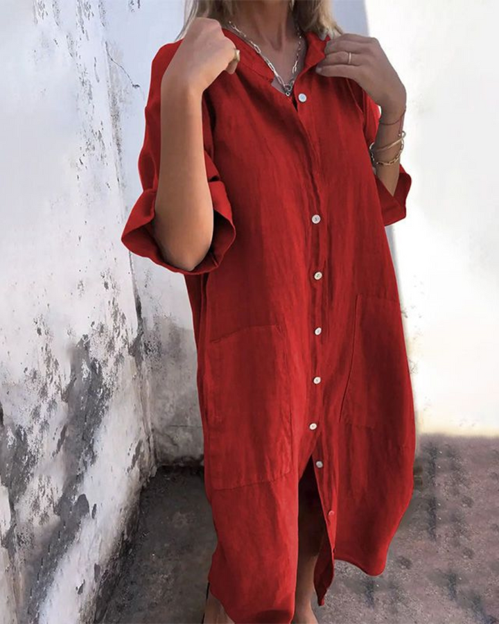 Lena – Everyday Pocket Shirt Dress