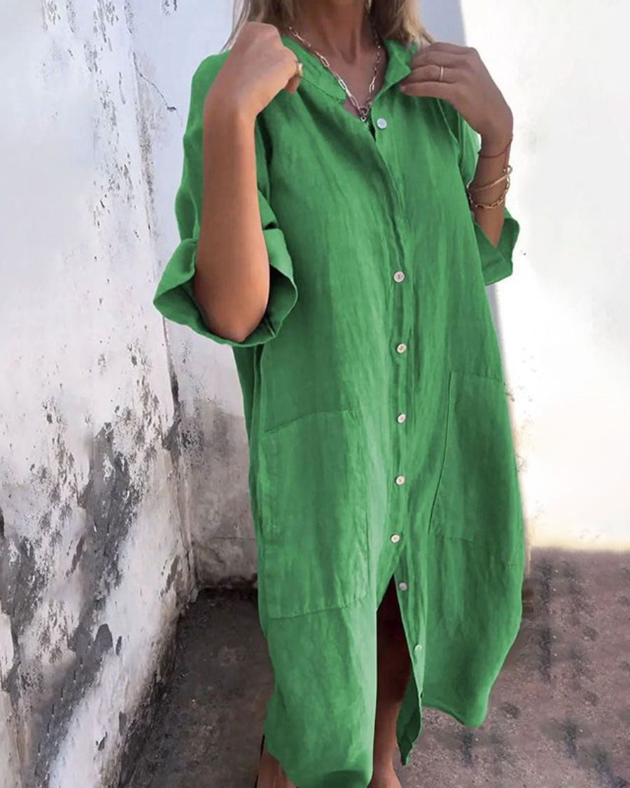 Lena – Everyday Pocket Shirt Dress