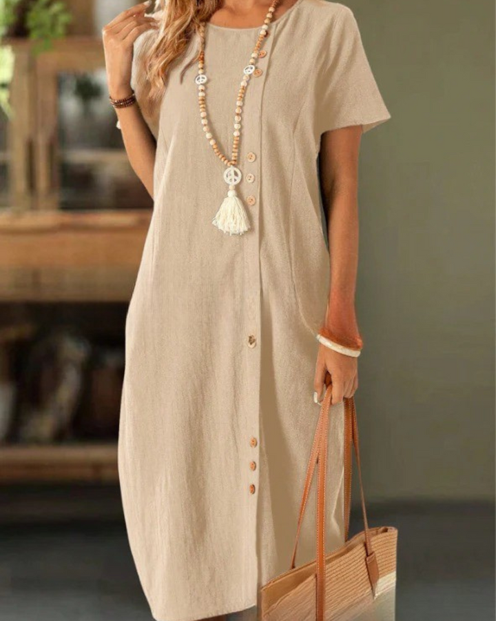 Grace – Casual Side-Button Day Dress