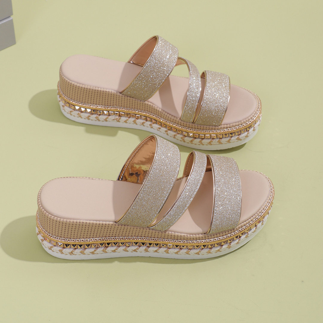 Bella-Sparkle Platform Sandals
