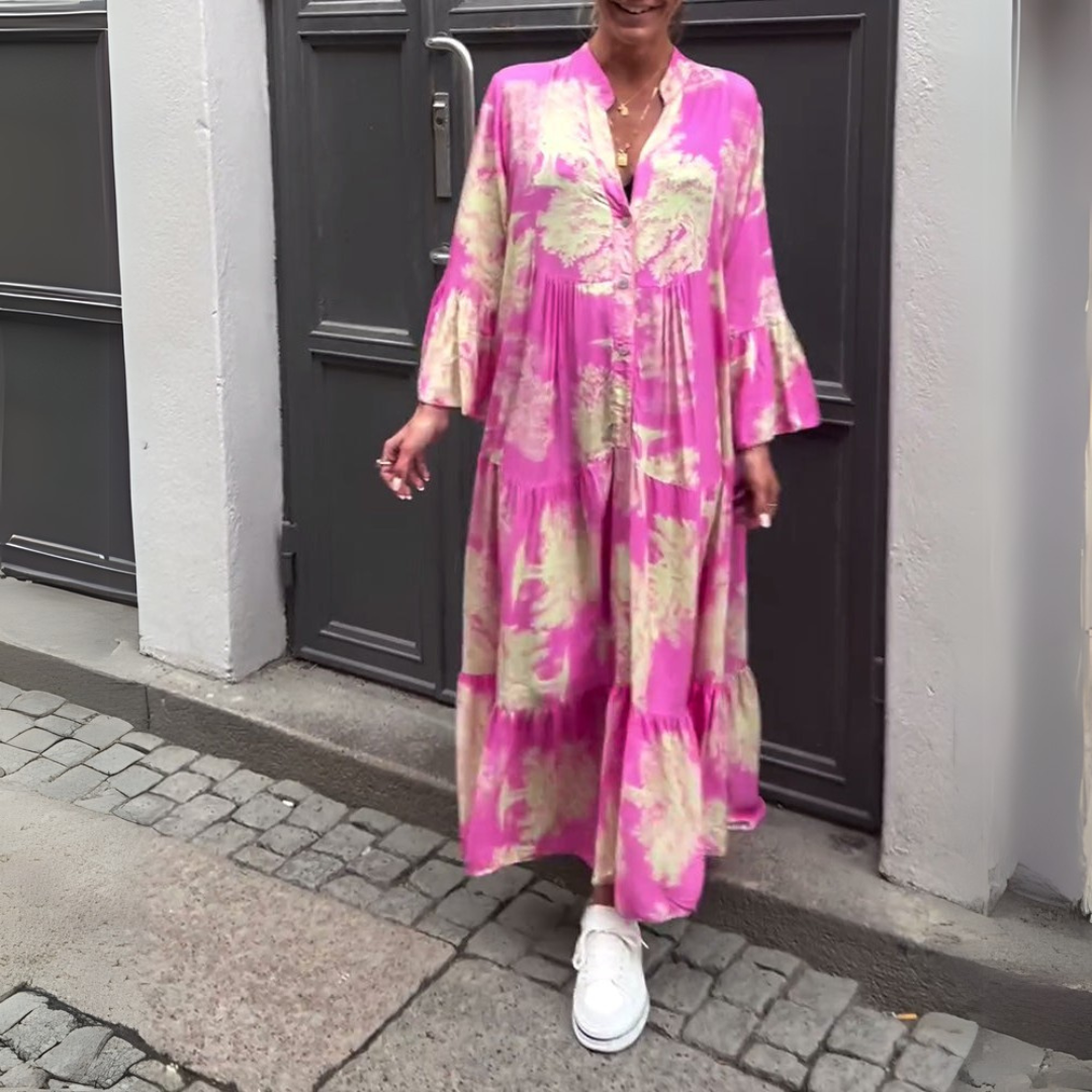 Isla-Watercolour Maxi Dress