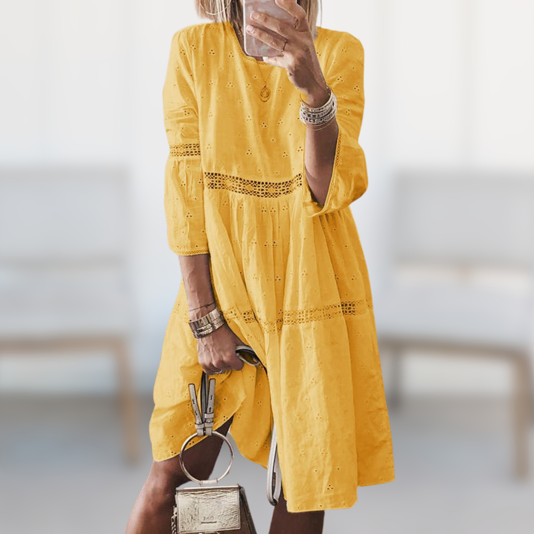 Lily-Grace Eyelet Midi Dress