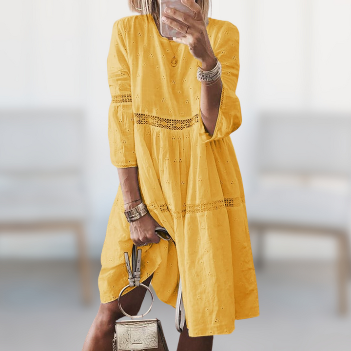 Lily-Grace Eyelet Midi Dress