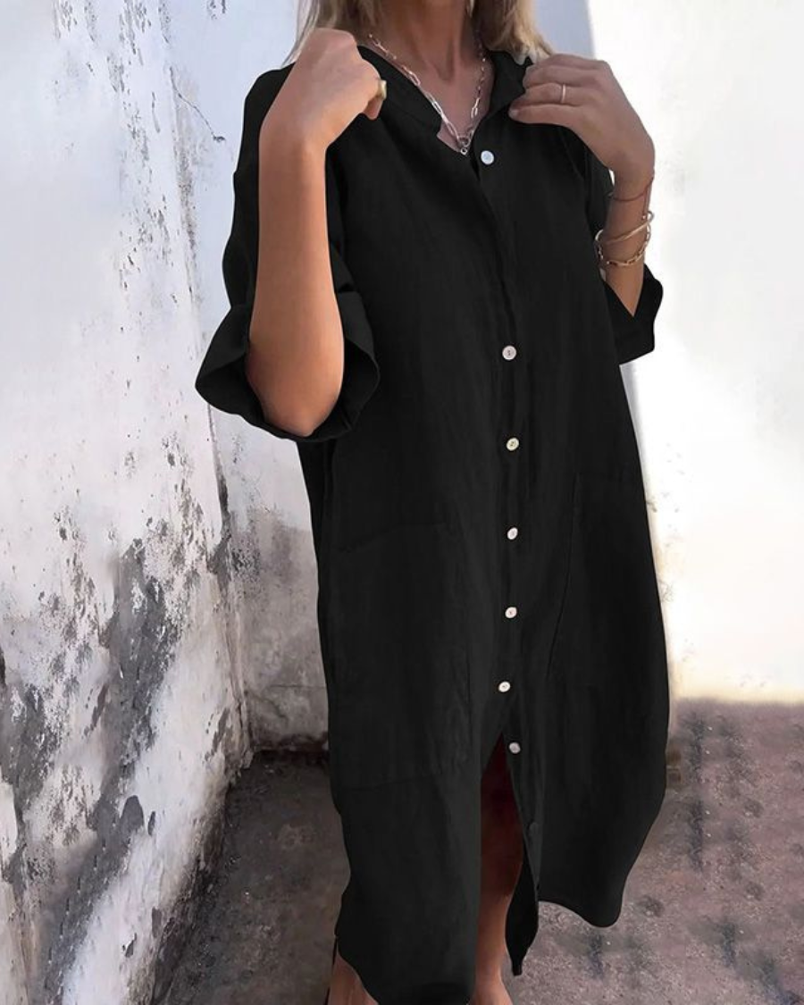 Lena – Everyday Pocket Shirt Dress
