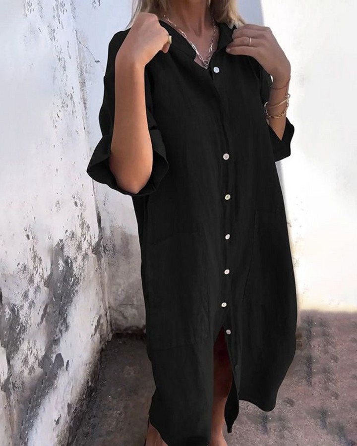 Lena – Everyday Pocket Shirt Dress