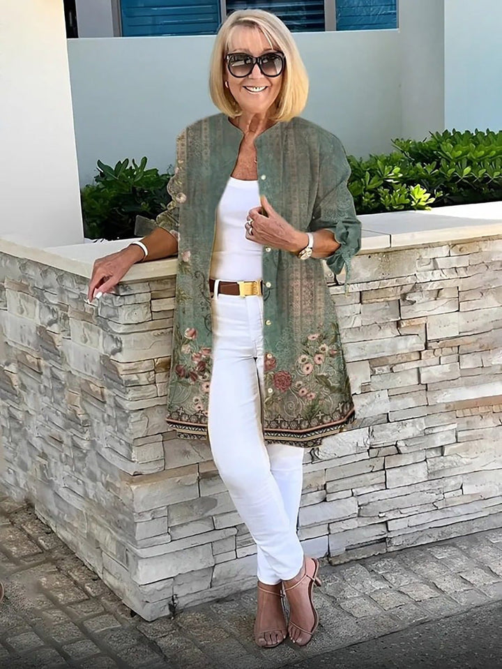 Noelle-Longline Printed Blouse