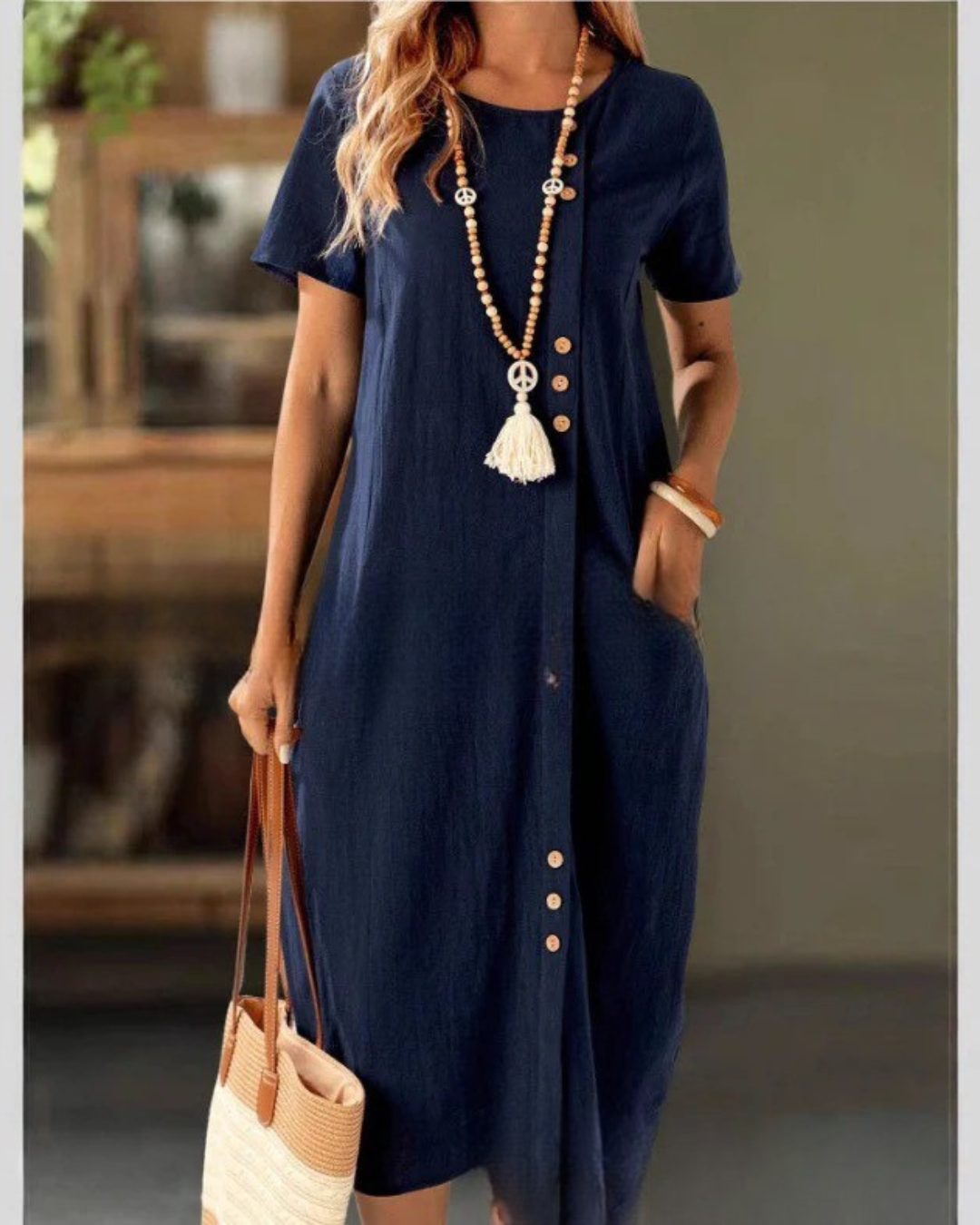 Grace – Casual Side-Button Day Dress