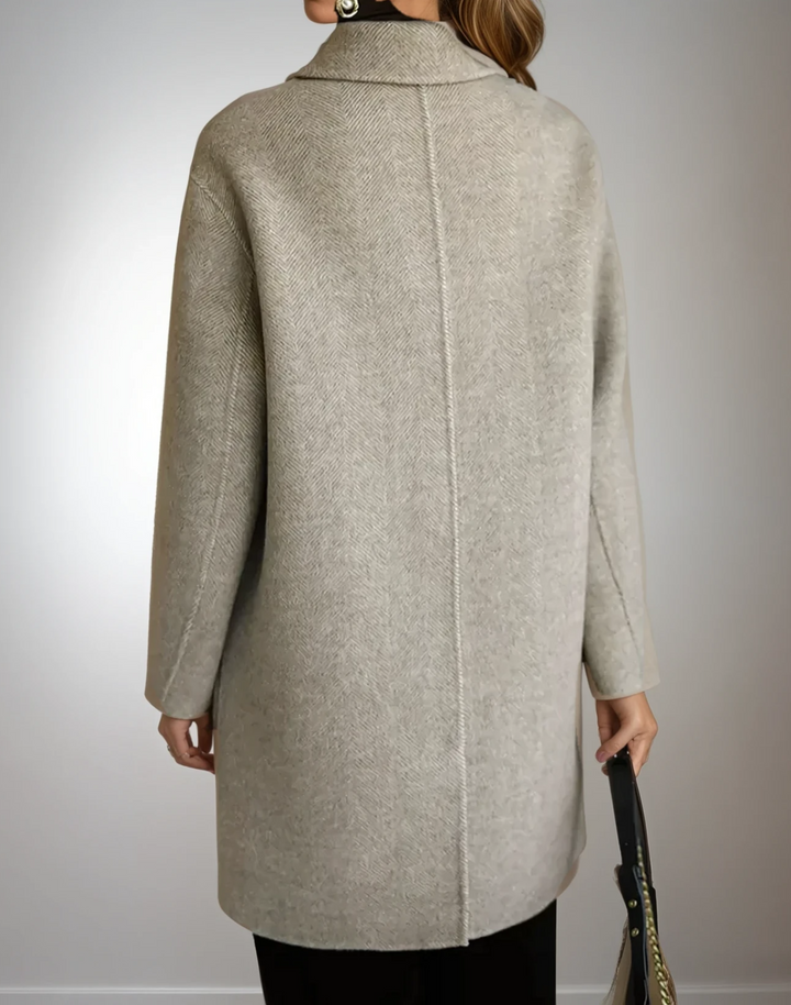 Elena-Tailored Double-Breasted Coat